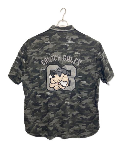 GALFY（ガルフィー）GALFY (ガルフィー) カモフラかも？ボロボロシャツ カーキ サイズ:XL 未使用品の古着・服飾アイテム