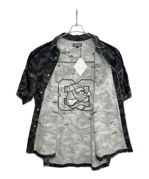 GALFY（ガルフィー）GALFY (ガルフィー) カモフラかも？ボロボロシャツ カーキ サイズ:XL 未使用品の古着・服飾アイテム