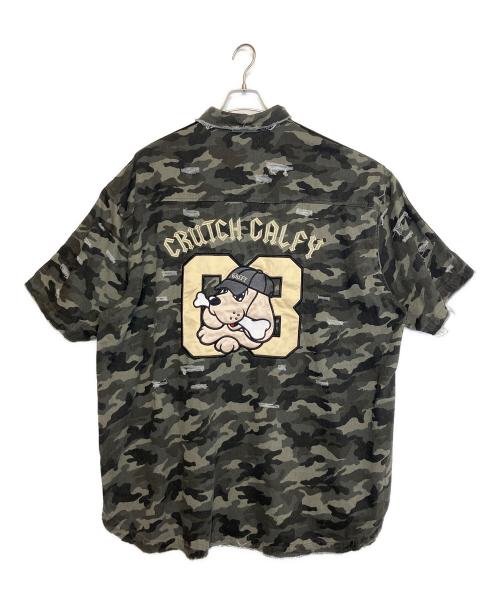 GALFY（ガルフィー）GALFY (ガルフィー) カモフラかも？ボロボロシャツ カーキ サイズ:XL 未使用品の古着・服飾アイテム
