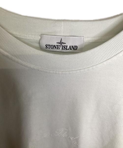 STONE ISLAND（ストーンアイランド）STONE ISLAND (ストーンアイランド) 長袖カットソー ホワイト サイズ:XLの古着・服飾アイテム