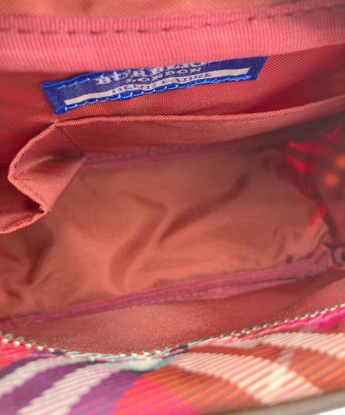 BURBERRY BLUE LABEL（バーバリー ブルー レーベル）BURBERRY BLUE LABEL (バーバリー ブルー レーベル) ミニショルダーバッグ レッドの古着・服飾アイテム