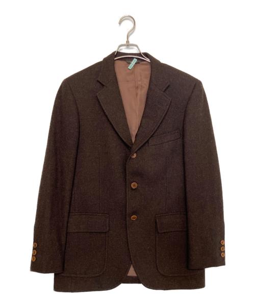 Harris Tweed（ハリスツイード）Harris Tweed (ハリスツイード) SHIPS (シップス) ウールジャケット ブラウン サイズ:39の古着・服飾アイテム