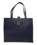FURLAフルラ）の古着「レザートートバッグ」｜ネイビー