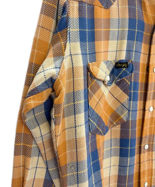 Wrangler（ラングラー）Wrangler (ラングラー) 長袖シャツ ブラウン×ブルー サイズ:不明の古着・服飾アイテム