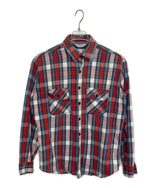 FIVE BROTHER（ファイブブラザー）FIVE BROTHER (ファイブブラザー) 長袖シャツ レッド×グレー サイズ:Lの古着・服飾アイテム
