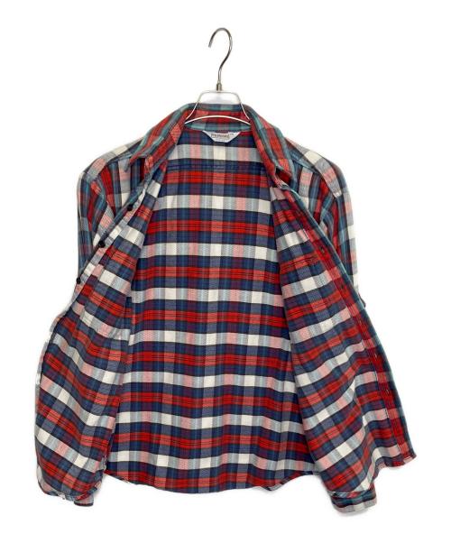 FIVE BROTHER（ファイブブラザー）FIVE BROTHER (ファイブブラザー) 長袖シャツ レッド×グレー サイズ:Lの古着・服飾アイテム