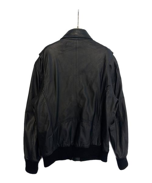 HERRING BONE（ヘリンボーン）HERRING BONE (ヘリンボーン) レザージャケット ブラック サイズ:Lの古着・服飾アイテム
