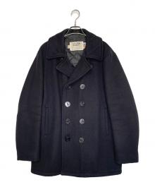 Schott（ショット）の古着「Schott ショット 1995年製 740 PEA COAT ピーコート Pコート メルトン 厚手 ダークネイビー」｜ネイビー