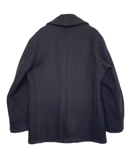 Schott（ショット）Schott (ショット) Schott ショット 1995年製 740 PEA COAT ピーコート Pコート メルトン 厚手 ダークネイビー ネイビー サイズ:38の古着・服飾アイテム