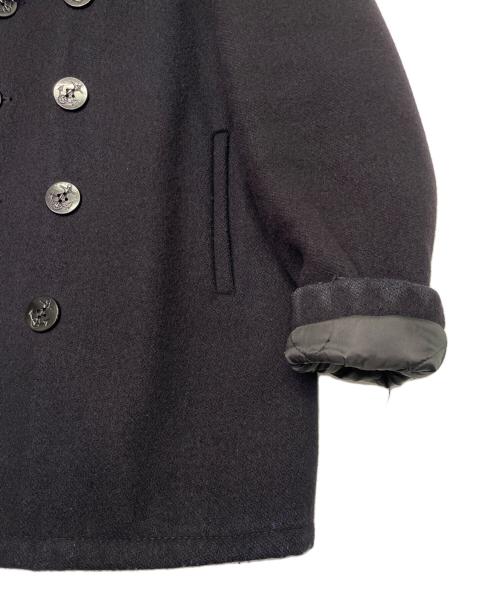 Schott（ショット）Schott (ショット) Schott ショット 1995年製 740 PEA COAT ピーコート Pコート メルトン 厚手 ダークネイビー ネイビー サイズ:38の古着・服飾アイテム