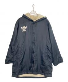 adidas（アディダス）の古着「ベンチコート」｜ブラック×ベージュ