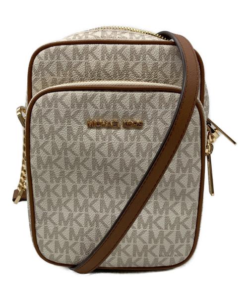 MICHAEL KORS（マイケルコース）MICHAEL KORS (マイケルコース) JET SET TRAVEL アイボリー×ブラウンの古着・服飾アイテム