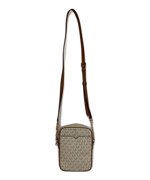 MICHAEL KORS（マイケルコース）MICHAEL KORS (マイケルコース) JET SET TRAVEL アイボリー×ブラウンの古着・服飾アイテム