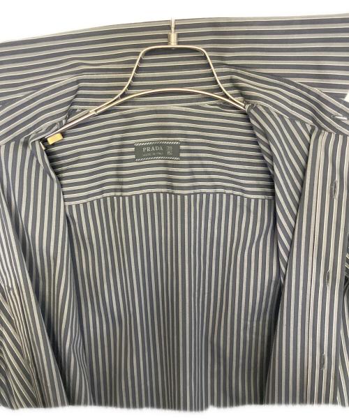 PRADA（プラダ）PRADA (プラダ) 長袖シャツ ブラック×グレー サイズ:39の古着・服飾アイテム