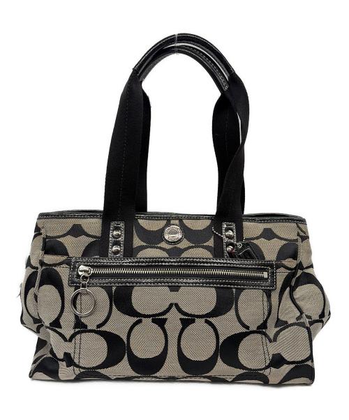 COACH（コーチ）COACH (コーチ) ハンドバッグ グレ-×ブラックの古着・服飾アイテム