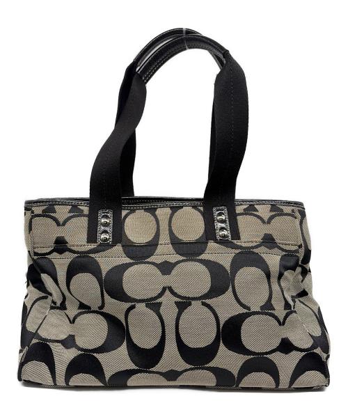 COACH（コーチ）COACH (コーチ) ハンドバッグ グレ-×ブラックの古着・服飾アイテム