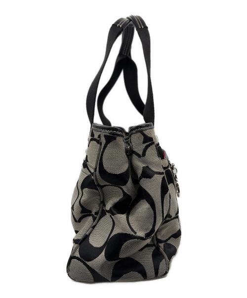 COACH（コーチ）COACH (コーチ) ハンドバッグ グレ-×ブラックの古着・服飾アイテム