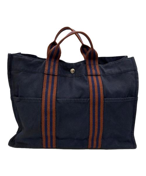 HERMES（エルメス）HERMES (エルメス) トートバッグ ネイビーの古着・服飾アイテム