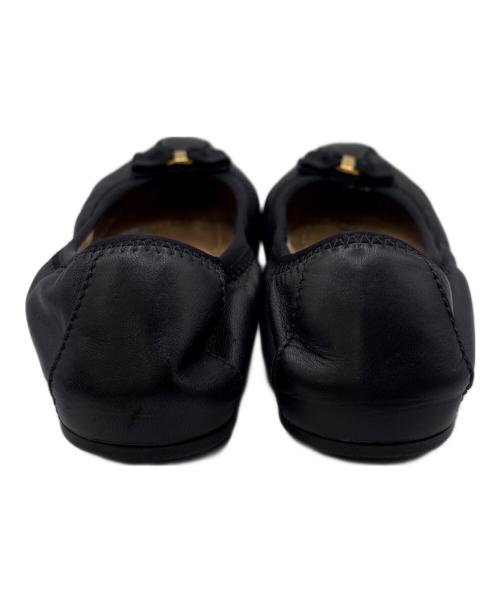 Salvatore Ferragamo（サルヴァトーレ フェラガモ）Salvatore Ferragamo (サルヴァトーレ フェラガモ) バレエシューズ ブラック サイズ:24の古着・服飾アイテム