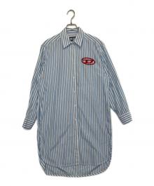 DIESEL（ディーゼル）の古着「長袖シャツ」｜ブルー×ホワイト