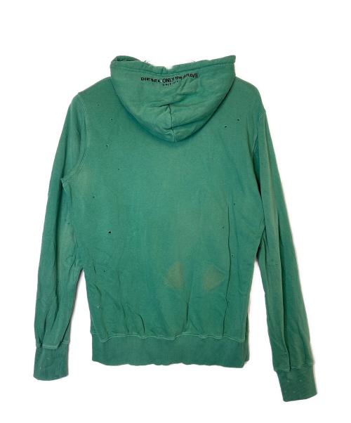 DIESEL（ディーゼル）DIESEL (ディーゼル) プルオーバーパーカー グリーン サイズ:Mの古着・服飾アイテム