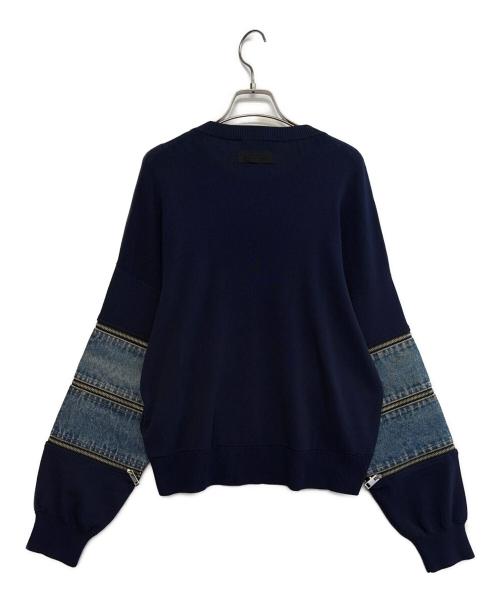 DIESEL（ディーゼル）DIESEL (ディーゼル) 厚手ニット ネイビー サイズ:Sの古着・服飾アイテム