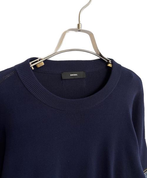 DIESEL（ディーゼル）DIESEL (ディーゼル) 厚手ニット ネイビー サイズ:Sの古着・服飾アイテム