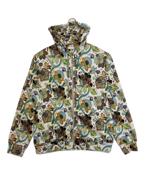 ETRO（エトロ）ETRO (エトロ) ジップパーカー ホワイト×グリーン サイズ:Lの古着・服飾アイテム