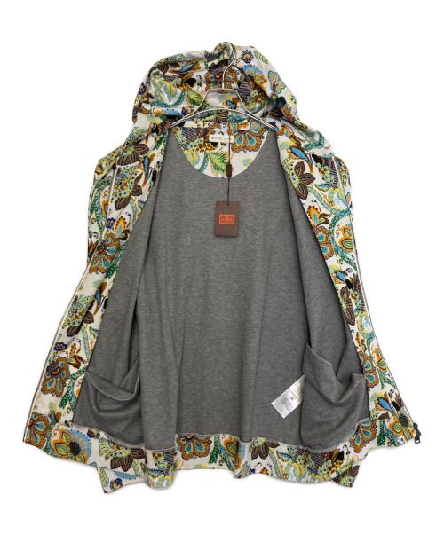 ETRO（エトロ）ETRO (エトロ) ジップパーカー ホワイト×グリーン サイズ:Lの古着・服飾アイテム