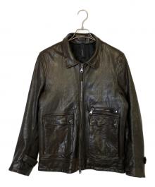 GARRETT（ギャレット）の古着「レザージャケット」｜ブラウン