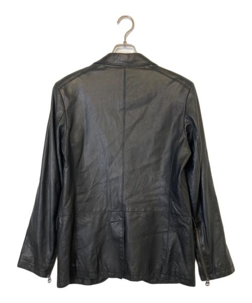 GARRETT（ギャレット）GARRETT (ギャレット) レザーテーラードジャケット ブラック サイズ:48の古着・服飾アイテム