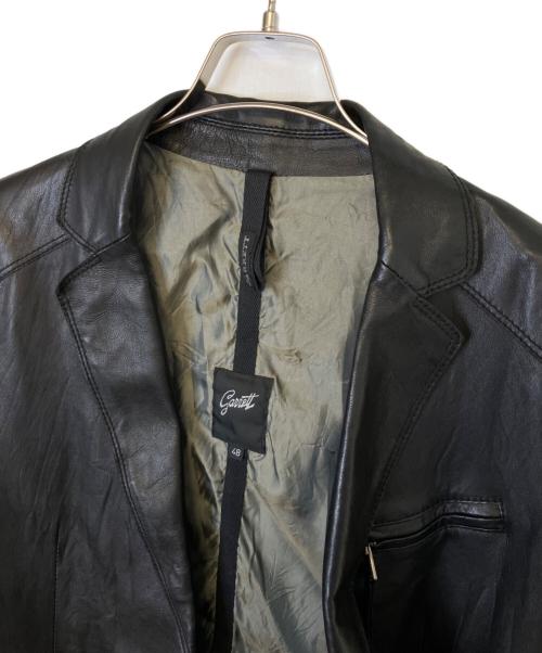 GARRETT（ギャレット）GARRETT (ギャレット) レザーテーラードジャケット ブラック サイズ:48の古着・服飾アイテム