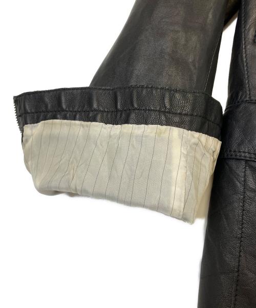 GARRETT（ギャレット）GARRETT (ギャレット) レザーテーラードジャケット ブラック サイズ:48の古着・服飾アイテム