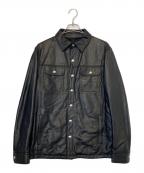 GARRETTギャレット）の古着「レザージャケット」｜ブラック
