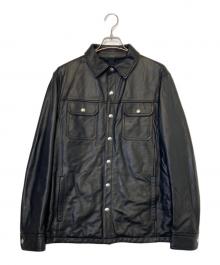 GARRETT（ギャレット）の古着「レザージャケット」｜ブラック