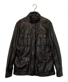BARNEYS NEWYORK（バーニーズ・ニューヨーク）の古着「レザージャケット」｜ブラック