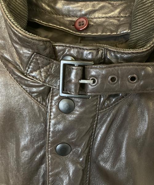 BARNEYS NEWYORK（バーニーズ・ニューヨーク）BARNEYS NEWYORK (バーニーズ・ニューヨーク) レザージャケット ブラック サイズ:48の古着・服飾アイテム