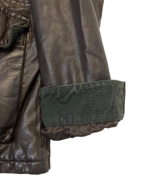 BARNEYS NEWYORK（バーニーズ・ニューヨーク）BARNEYS NEWYORK (バーニーズ・ニューヨーク) レザージャケット ブラック サイズ:48の古着・服飾アイテム