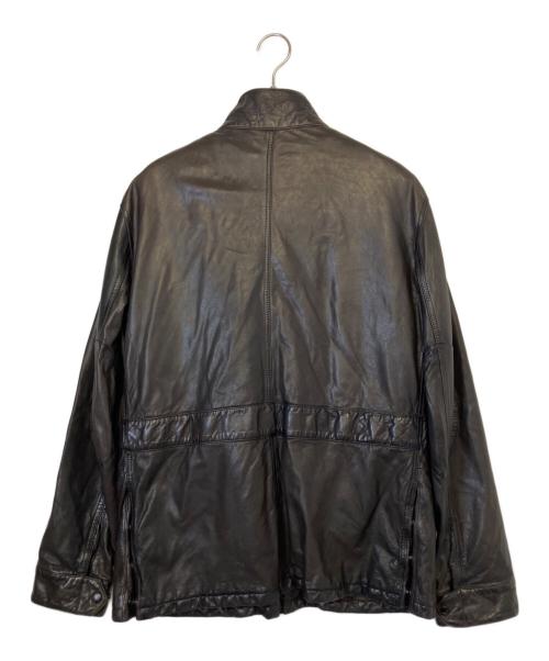 BARNEYS NEWYORK（バーニーズ・ニューヨーク）BARNEYS NEWYORK (バーニーズ・ニューヨーク) レザージャケット ブラック サイズ:48の古着・服飾アイテム