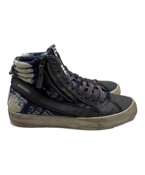 DIESEL（ディーゼル）DIESEL (ディーゼル) ハイカットスニーカー ネイビー サイズ:26.5の古着・服飾アイテム