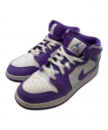 NIKE（ナイキ）の古着「JORDAN BRAND AIR JORDAN 1 MID GS」｜バイオレット×ホワイト