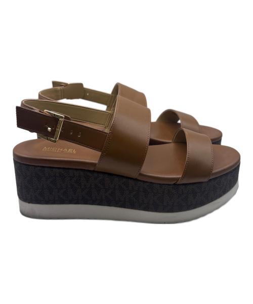 MICHAEL KORS（マイケルコース）MICHAEL KORS (マイケルコース) 厚底サンダル ブラウン サイズ:6.5Mの古着・服飾アイテム
