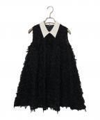 ackaエーシーケーエー）の古着「Acka. lame fringe tops」｜ブラック