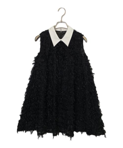 acka（エーシーケーエー）acka (エーシーケーエー) Acka. lame fringe tops ブラック サイズ:F 未使用品の古着・服飾アイテム