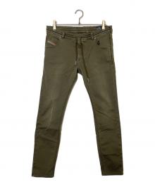 DIESEL（ディーゼル）の古着「DIESEL ストレッチ テーパード チノパンツ」｜カーキ