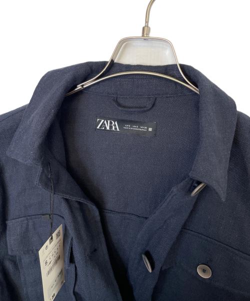 ZARA（ザラ）ZARA (ザラ) ZARA 長袖 シャツジャケット ネイビー サイズ:S 未使用品の古着・服飾アイテム
