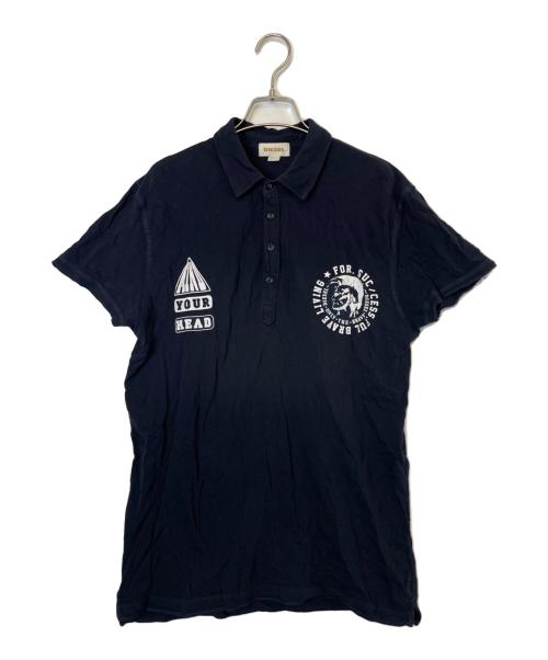 DIESEL（ディーゼル）DIESEL (ディーゼル) ポロシャツ ネイビー サイズ:Lの古着・服飾アイテム