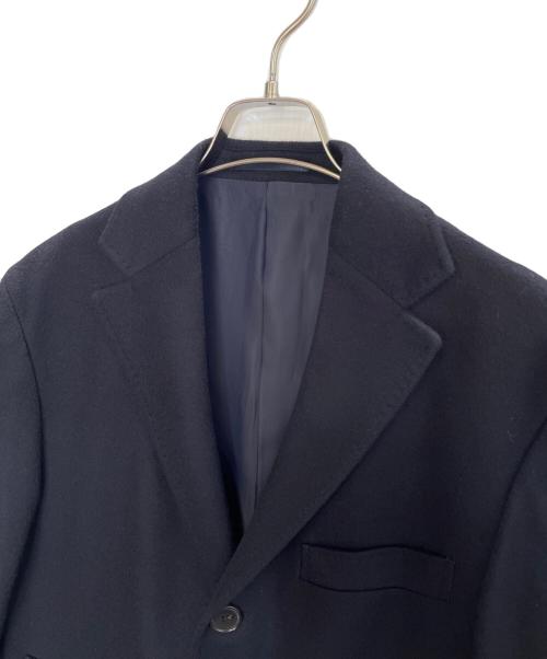 EDIFICE（エディフィス）EDIFICE (エディフィス) EDIFICE  チェスターコート カシミヤ混 ネイビー サイズ:50の古着・服飾アイテム