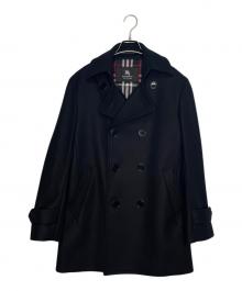BURBERRY BLACK LABEL（バーバリーブラックレーベル）の古着「BURBERRY BLACK LABEL  Pコート ブラックレーベルチェック」｜ブラック
