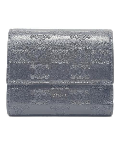 CELINE（セリーヌ）CELINE (セリーヌ) 3つ折り財布 ブラックの古着・服飾アイテム